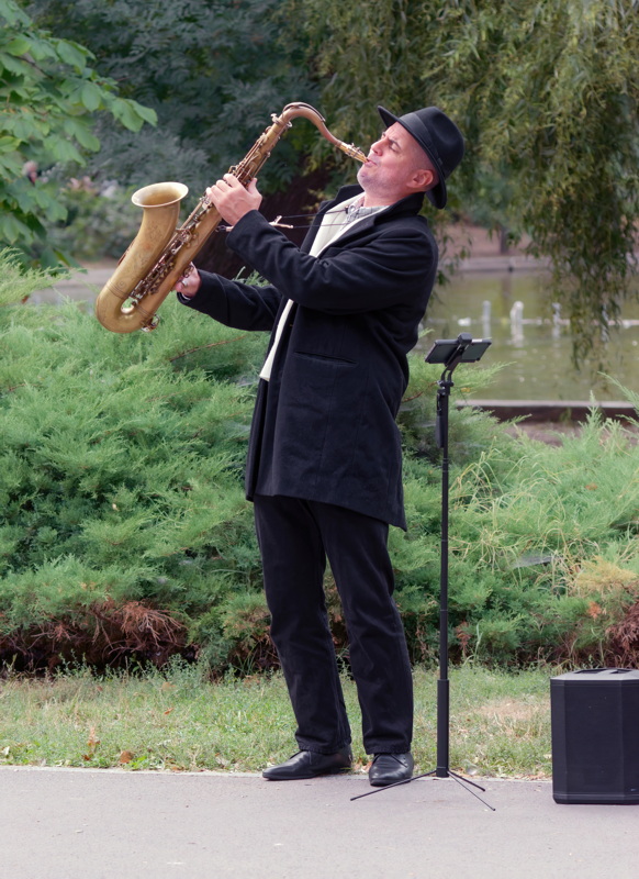 Playing sax